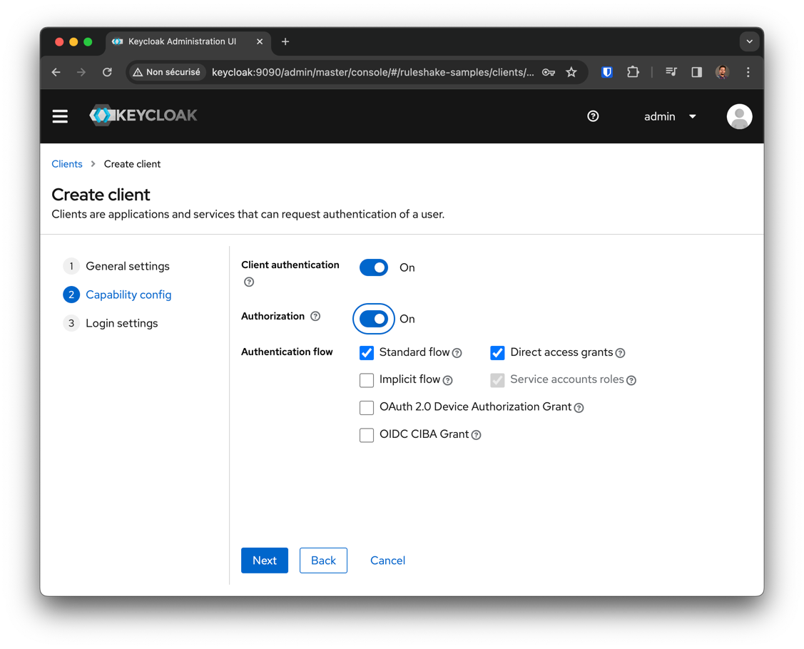 Création d'un client - Sécurisation